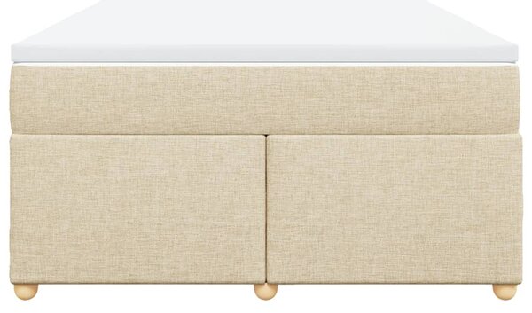 Box spring postel s matrací krémová 140x190 cm textil 3285378