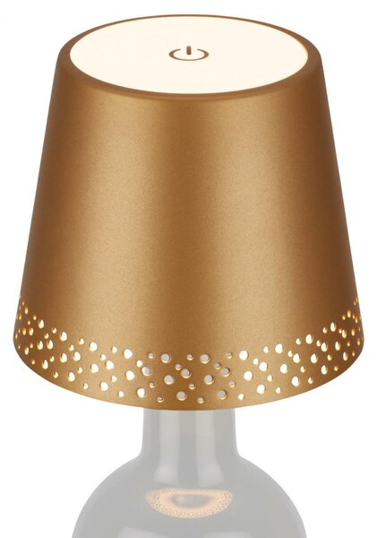BRILONER LED nabíjecí stolní lampa, 11 cm, USB-C, 280lm, zlatá BRILO 7485017