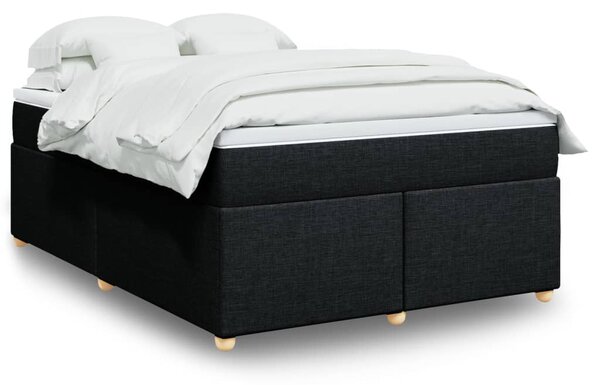 Box spring postel s matrací černá 140 x 190 cm textil 3285375