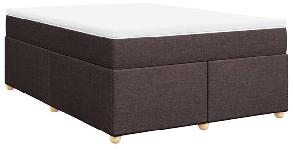 Box spring postel s matrací tmavě hnědá 140x190 cm textil 3285376