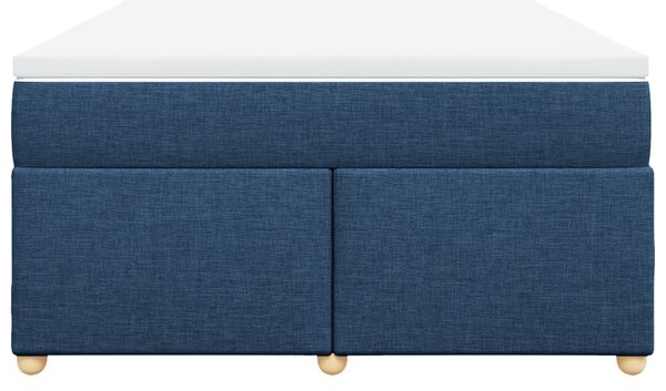 Box spring postel s matrací modrá 140x200 cm textil 3285386