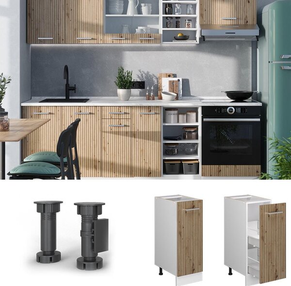 Lékárničková skříňka Vicco R-Line Řemeslný dub 30 cm bez pracovní desky, Model 49185