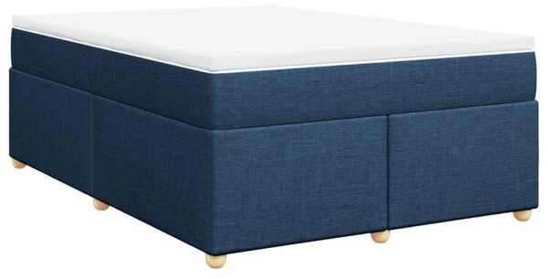 Box spring postel s matrací modrá 140x200 cm textil 3285386