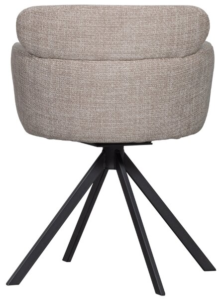 -25 % Dny MOMENTI– WOOOD Béžová čalouněná otočná jídelní židle Fanny