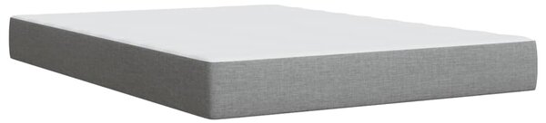 Box spring postel s matrací světle šedá 140 x 190 cm textil 3290483