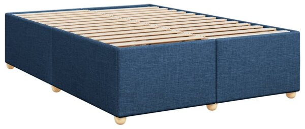 Box spring postel s matrací modrá 140x200 cm textil 3285386