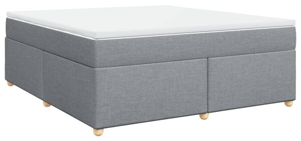 Box spring postel s matrací světle šedá 180 x 200 cm textil 3285394