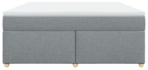 Box spring postel s matrací světle šedá 180 x 200 cm textil 3285394