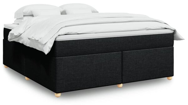Box spring postel s matrací černá 180x200 cm textil 3285396