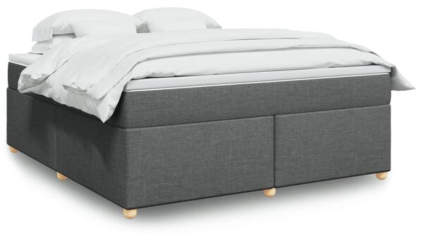 Box spring postel s matrací tmavě šedá 180x200 cm textil 3285395