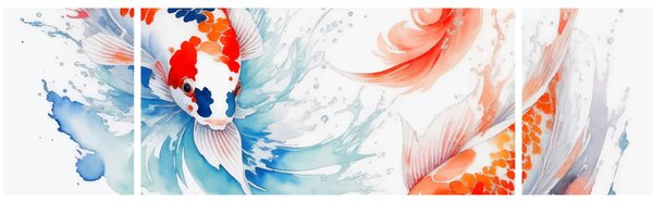 Obraz - Ryby (170x50 cm)