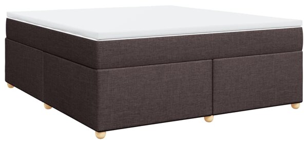 Box spring postel s matrací tmavě hnědá 180x200 cm textil 3285397