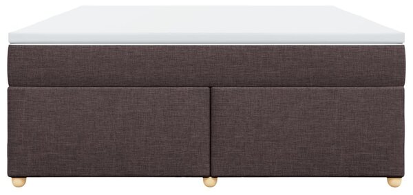 Box spring postel s matrací tmavě hnědá 180x200 cm textil 3285397