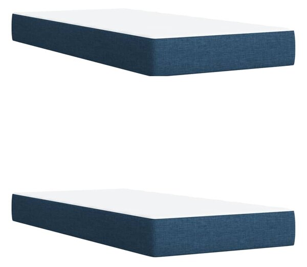 Box spring postel s matrací modrá 200x200 cm textil 3290608