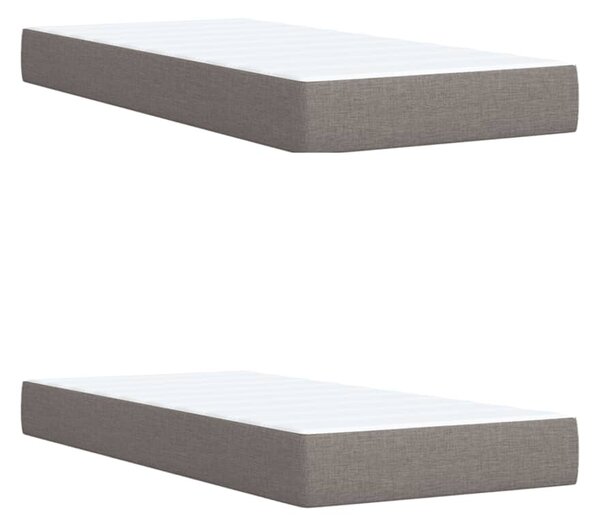 Box spring postel s matrací taupe 200x200 cm textil 3290613