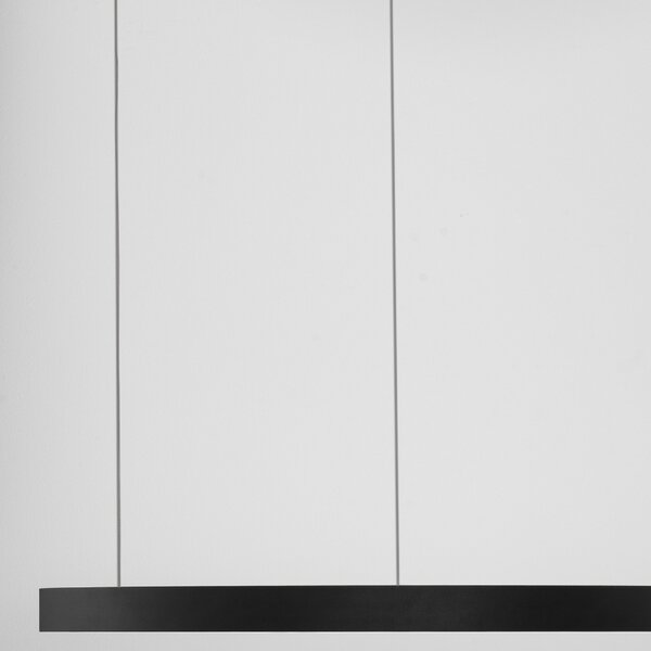 Černé závěsné LED světlo Nova Luce Elowen 80 cm