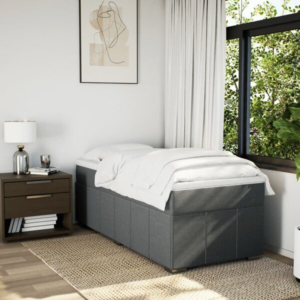 Box spring postel s matrací tmavě šedá 80 x 200 cm textil 3285429