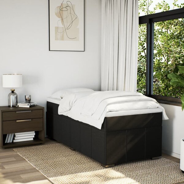 Box spring postel s matrací černá 80 x 200 cm textil 3285430