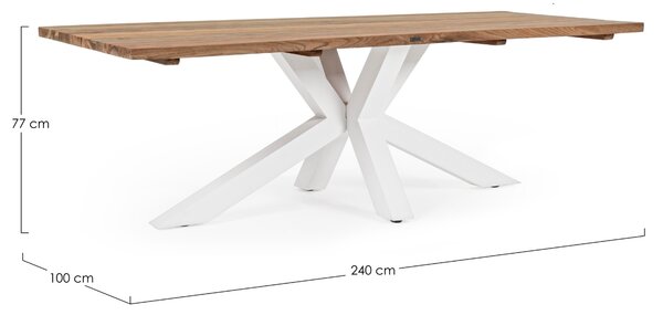 Bizzotto Teakový zahradní jídelní stůl Ramsey 240 x 100 cm