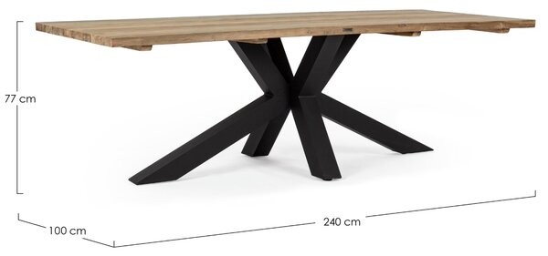 Bizzotto Teakový zahradní jídelní stůl Ramsey 240 x 100 cm