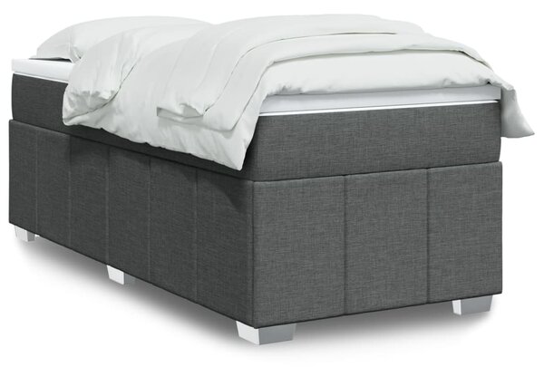 Box spring postel s matrací tmavě šedá 80 x 200 cm textil 3285429