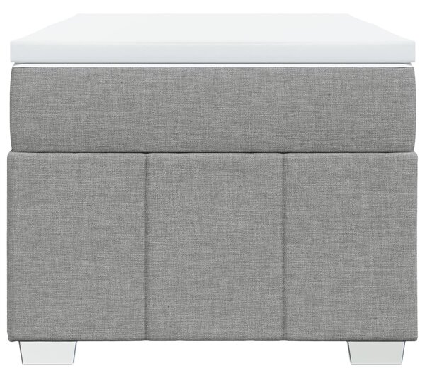 Box spring postel s matrací světle šedá 80 x 200 cm textil 3285428