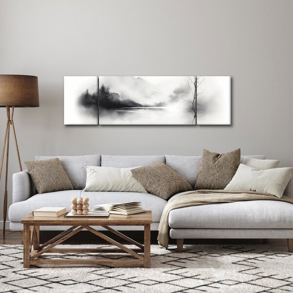 Obraz - Inkoustová malba krajiny (170x50 cm)
