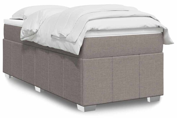 Box spring postel s matrací taupe 100 x 200 cm textil 3285453