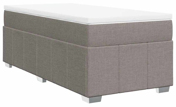 Box spring postel s matrací taupe 100 x 200 cm textil 3285453