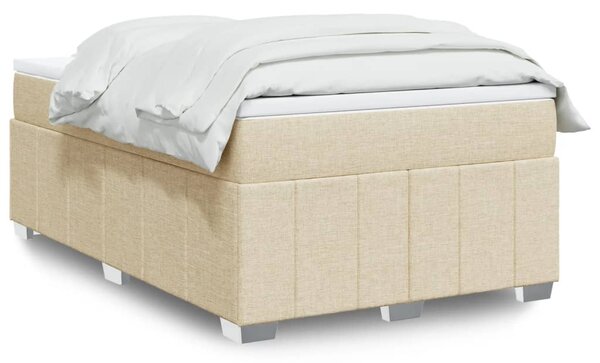 Box spring postel s matrací krémová 120x190 cm textil 3285461