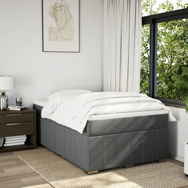 Box spring postel s matrací tmavě šedá 120x200 cm textil 3285464