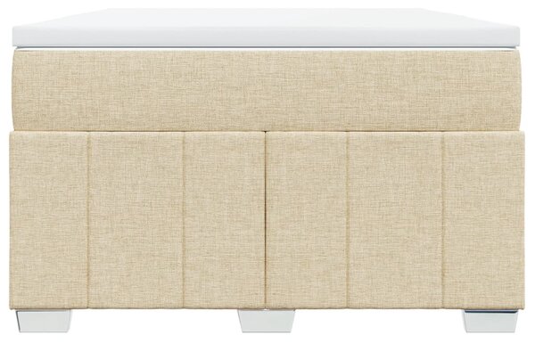 Box spring postel s matrací krémová 120x190 cm textil 3285461