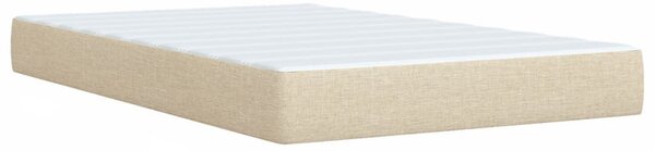 Box spring postel s matrací krémová 120x190 cm textil 3285461
