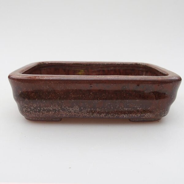 E-bonsai Keramická bonsai miska 11 x 8 x 3 cm hnědá