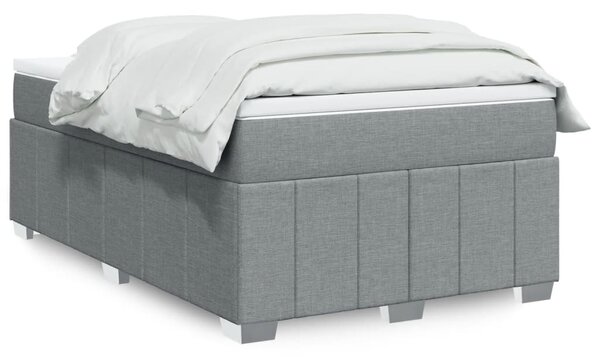 Box spring postel s matrací světle šedá 120x190 cm textil 3285456