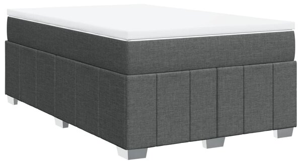 Box spring postel s matrací tmavě šedá 120x200 cm textil 3285464