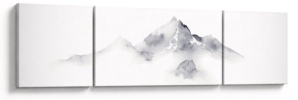 Obraz - Inkoustová malba hor (170x50 cm)