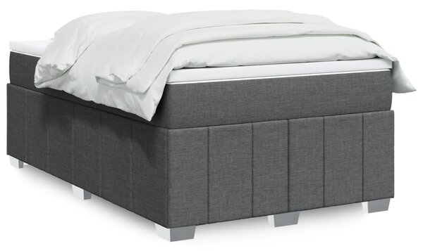 Box spring postel s matrací tmavě šedá 120x200 cm textil 3285464
