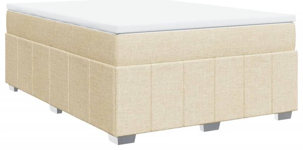 Box spring postel s matrací krémová 140x200 cm textil 3285482