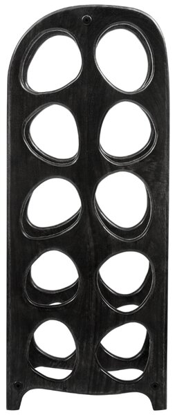WOOOD Černý dřevěný stojan na víno Siwa 67 x 27 cm