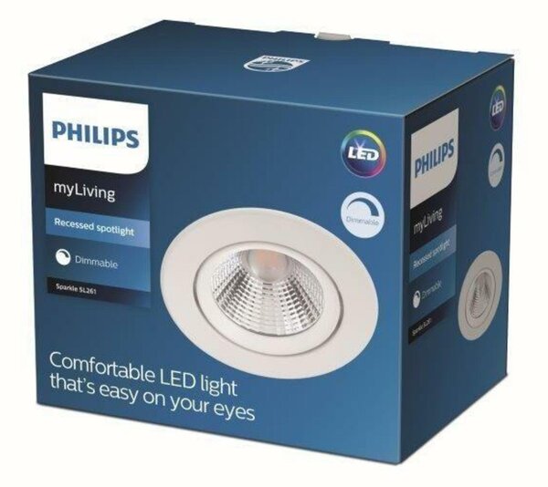 LED Zapuštěné bodové svítidlo Philips SPARKLE SL261 8718699755683 5,5W 350lm 2700K IP20 bílé stmívatelné