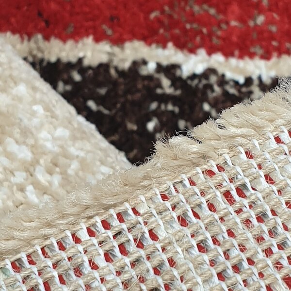 Spoltex, Kusový koberec Florentina 613-64 beige/red, 80x150, béžová, obývací pokoj