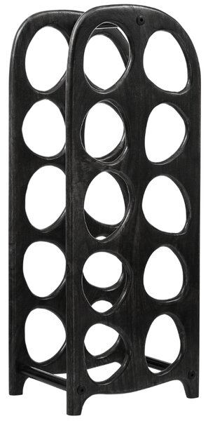 WOOOD Černý dřevěný stojan na víno Siwa 67 x 27 cm