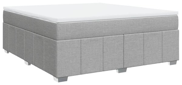 Box spring postel s matrací světle šedá 180 x 200 cm textil 3285491