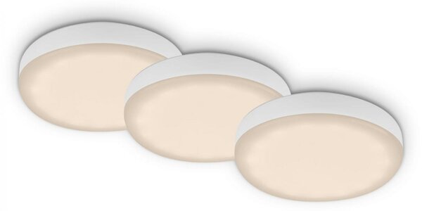 BRILONER 3ks sada LED vestavné svítidlo, pr. 7,5 cm, 3 W, 350 lm, bílé IP44 BRI 7061-036