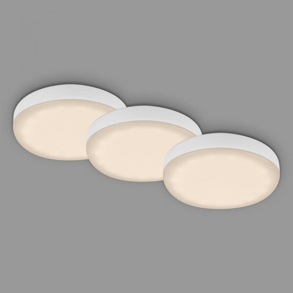 BRILONER 3ks sada LED vestavné svítidlo, pr. 7,5 cm, 3 W, 350 lm, bílé IP44 BRI 7061-036