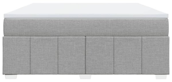 Box spring postel s matrací světle šedá 180 x 200 cm textil 3285491
