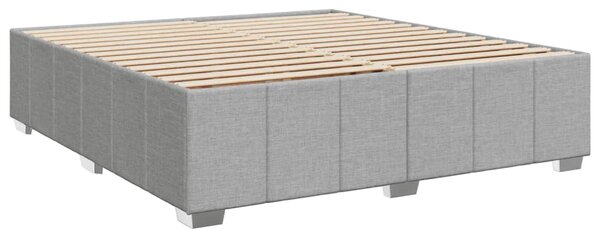Box spring postel s matrací světle šedá 180 x 200 cm textil 3285491