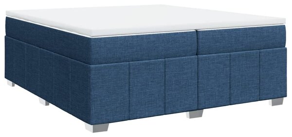Box spring postel s matrací modrá 200x200 cm textil 3285504