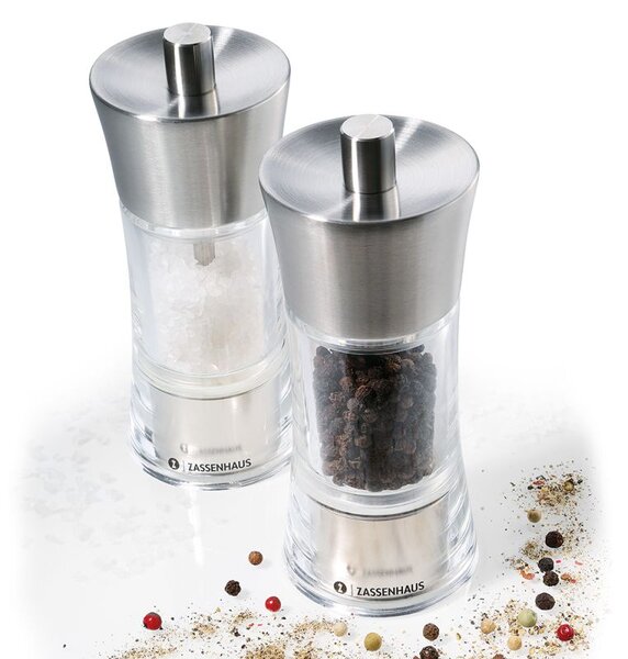 Set mlýnků AACHEN akryl/nerez 14 cm - Zassenhaus